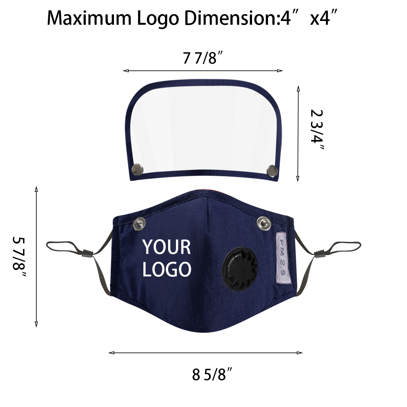 Reusable Washable Mask With Detachable Goggles 1