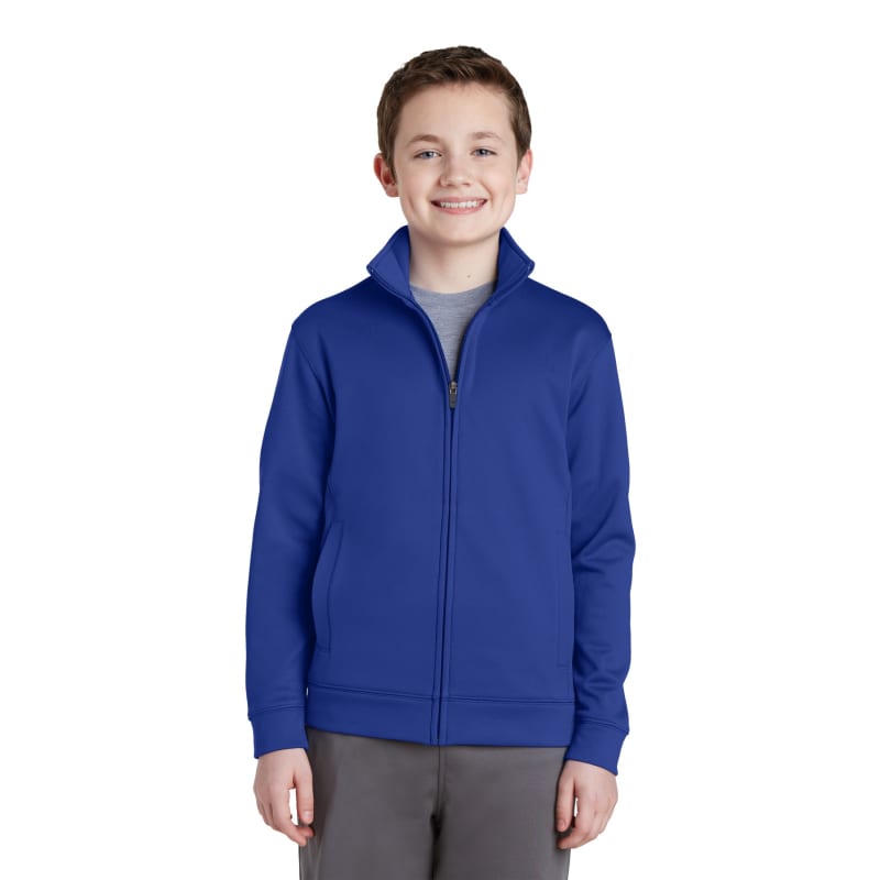 Sport-Tek Youth Sport-Wick Fleece Full-Zip Jacket. 8