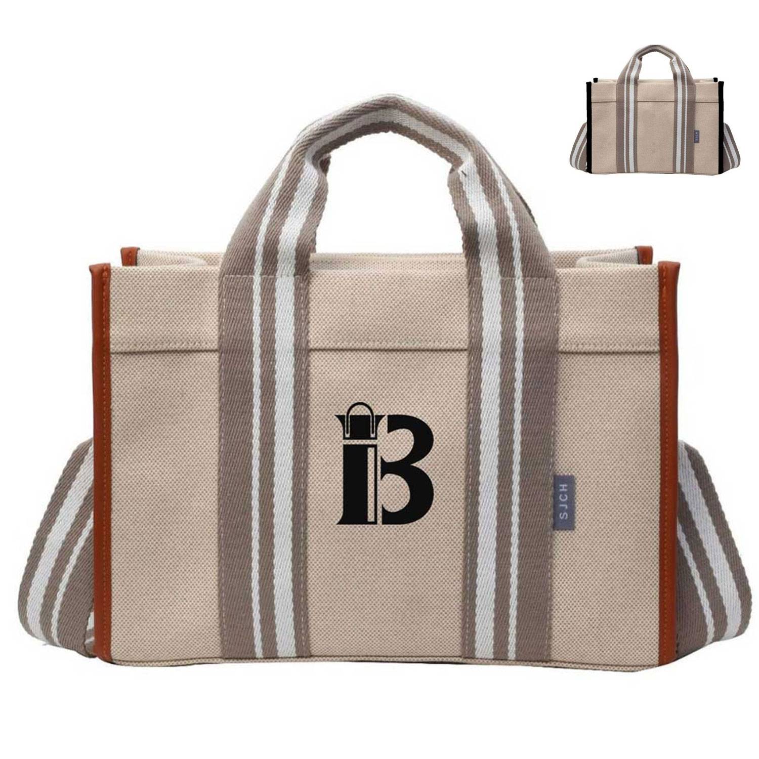 Canvas Tote bag black/brown