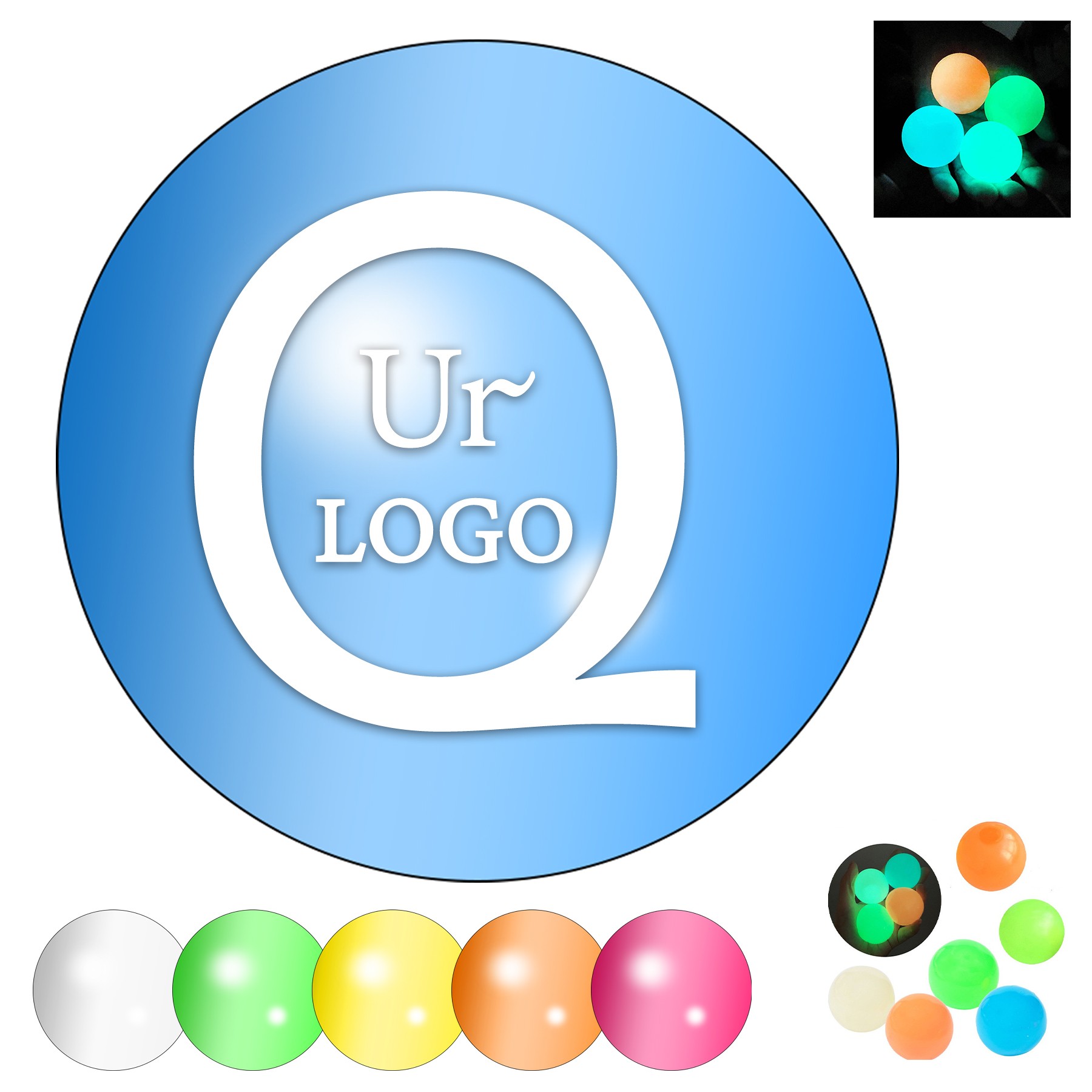 Glow-In-The-Dark Sticky Target Balls