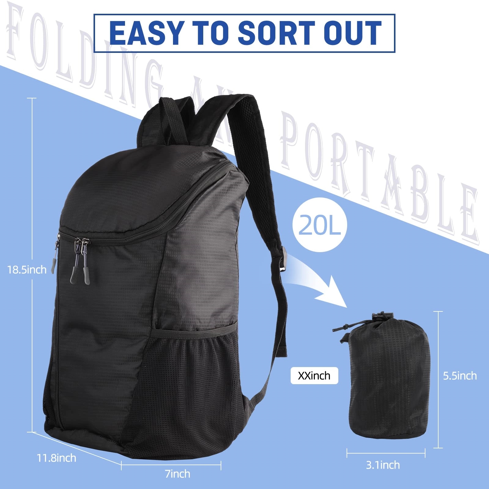 Foldable Waterproof Hiking Backpack 7