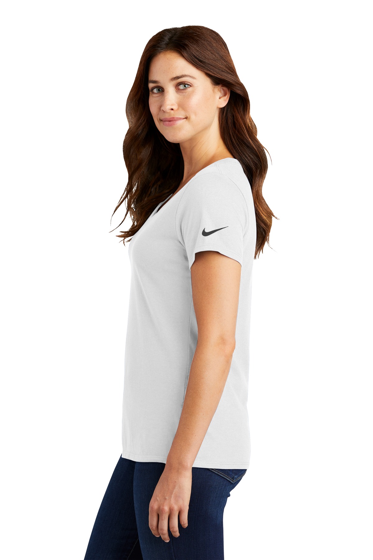 Nike Women's Dri-FIT Cotton/Poly Scoop Neck Tee. NKBQ5234 23
