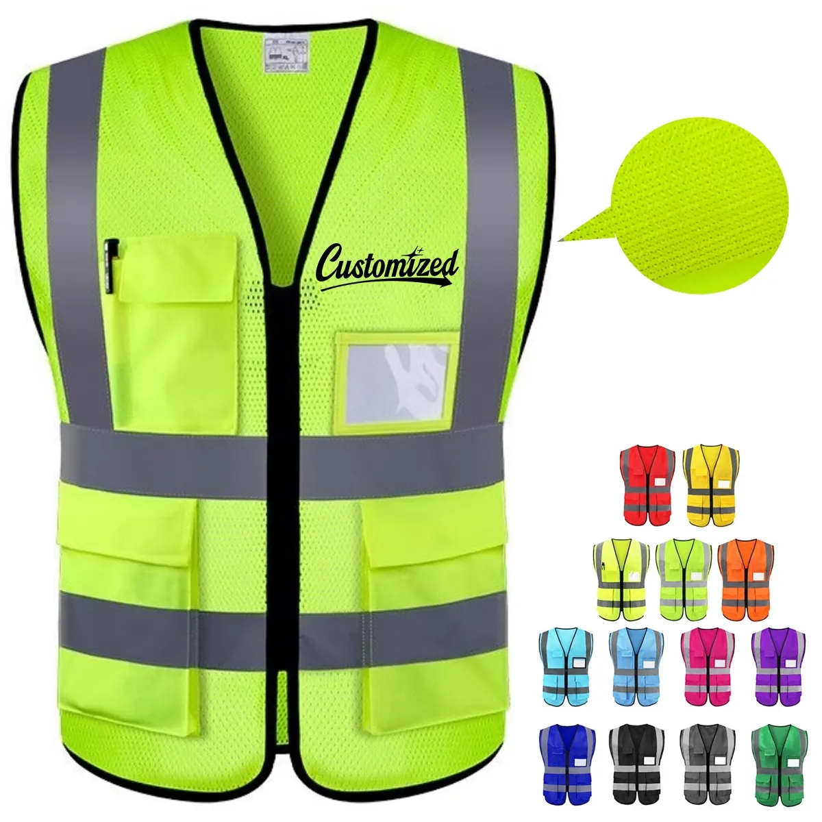 Custom High Visibility Reflective Safety Vest 2