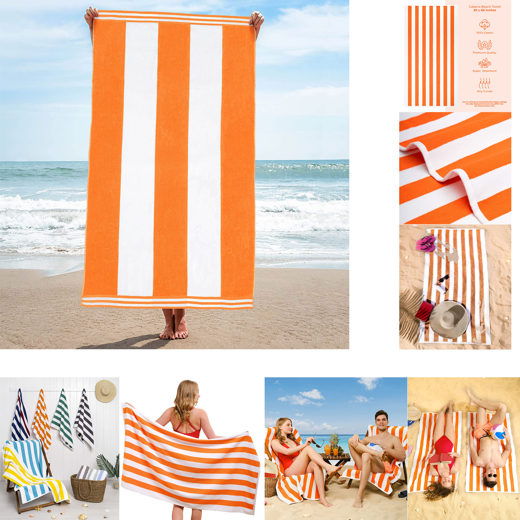 Soft Linen Beach Towel 2