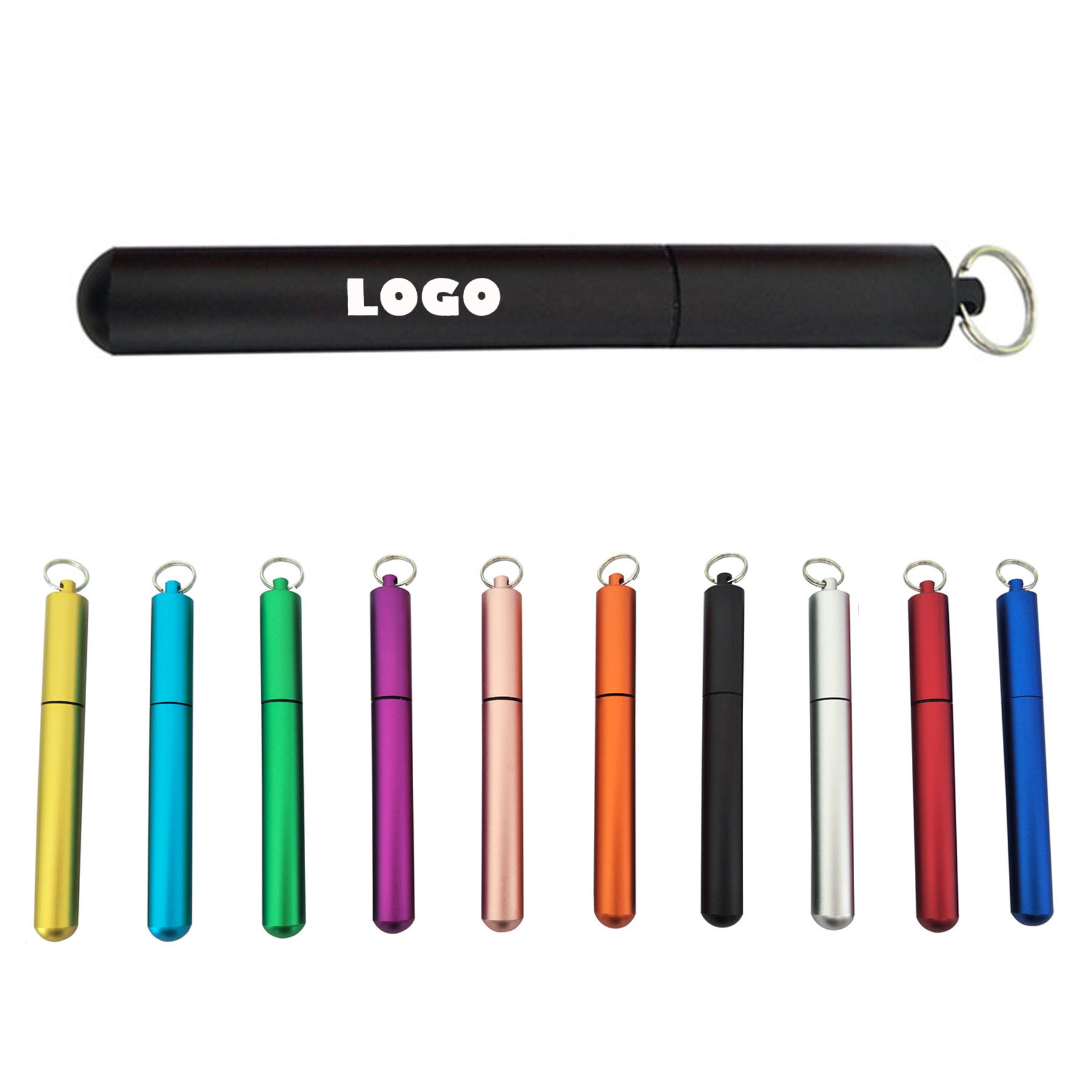 Aluminum Alloy Mini Storage Container With Key Chain 2