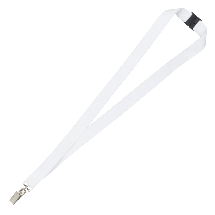 "OWEN" 3/4" Blank Lanyard with Breakaway Safety Release Attachment - Bulldog Clip 6