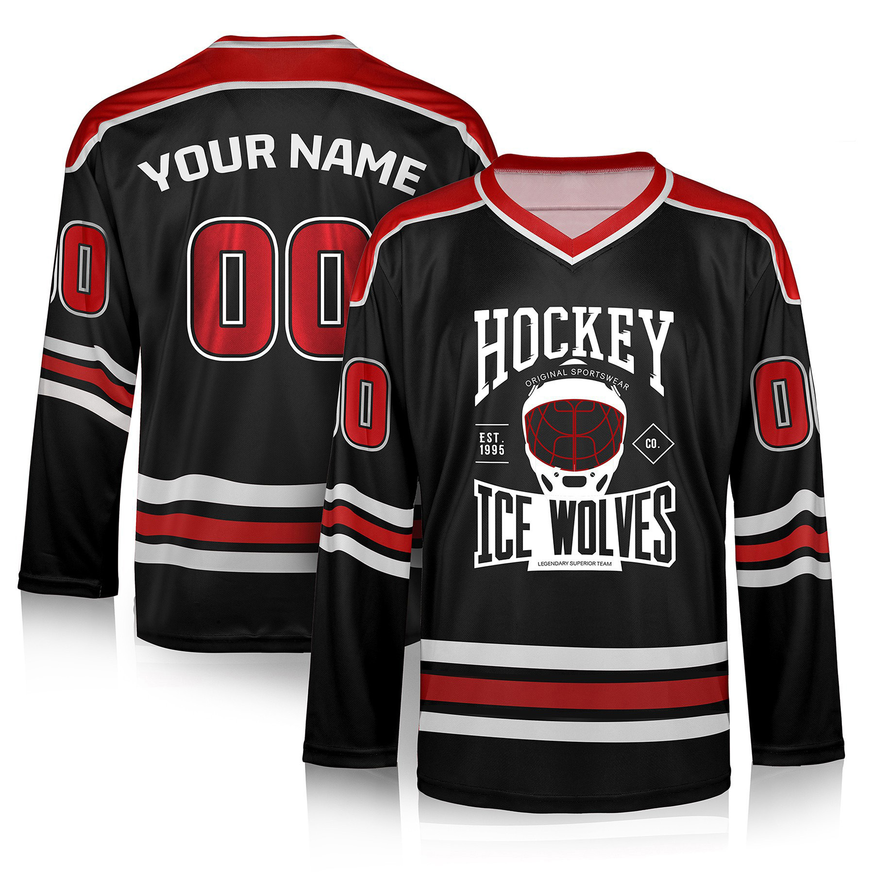 Custom Performance Personalized Ice Hockey Jersey (Full Color Dye Sublimated) 3