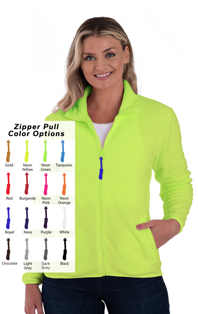 Custom Zipper Pull Polar Fleece Jacket 19