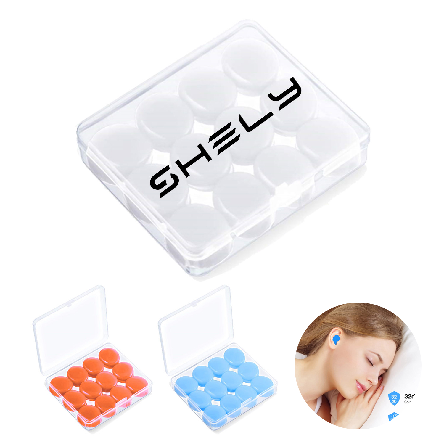 Reusable Moldable Silicone Earplugs For Sleeping