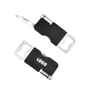 Stylish Aluminum Bottle Opener Keychain With Metal Split Ring 18