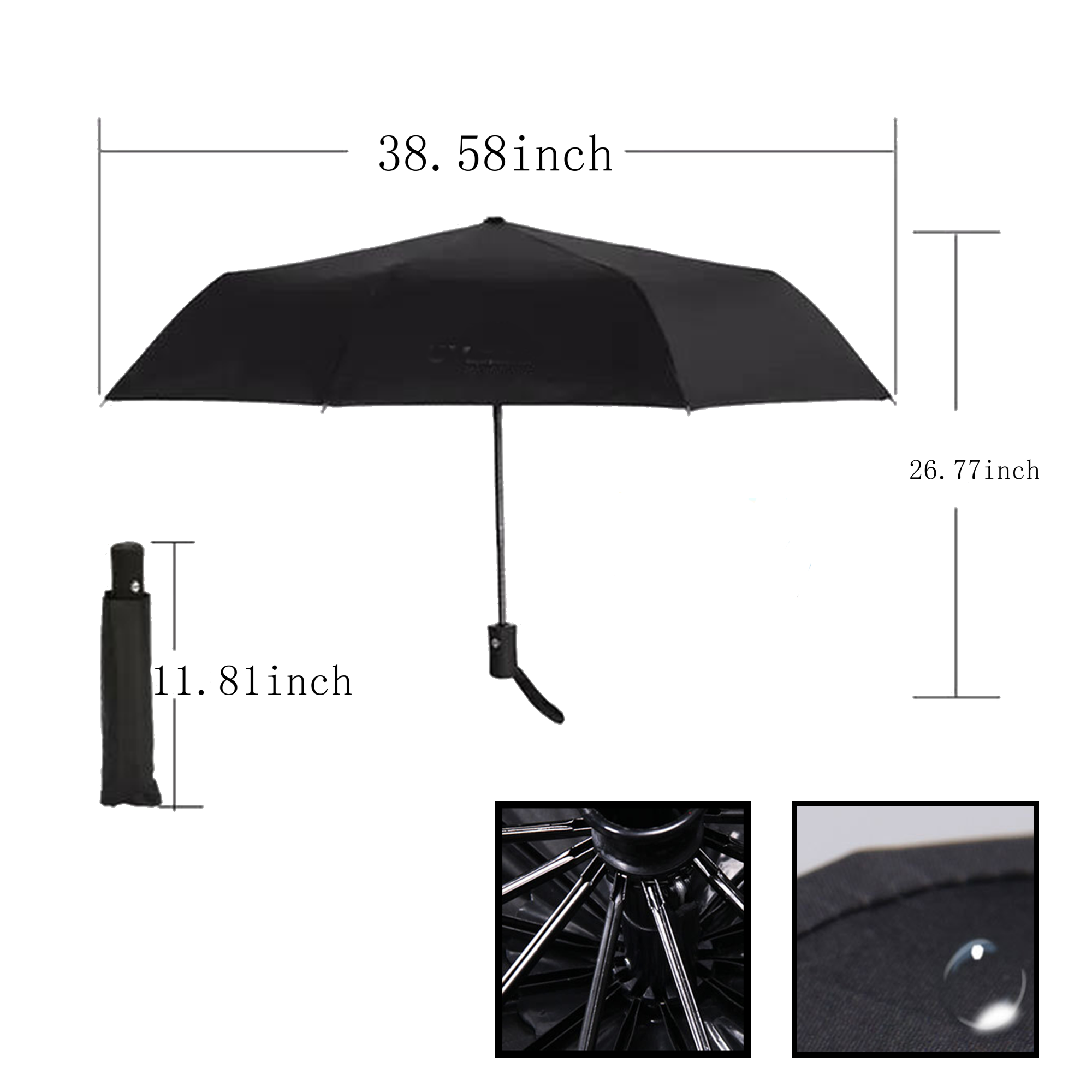 MOQ 20 PCS Auto Open Close Parasol With Logo 1