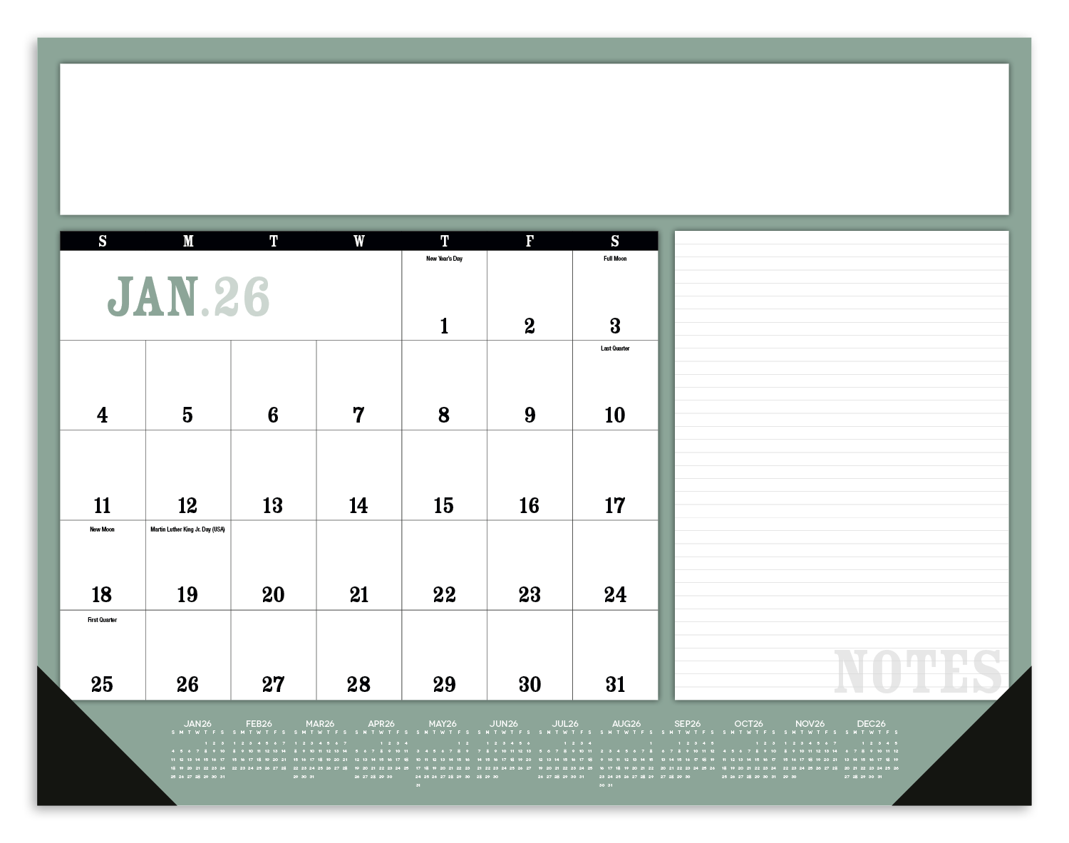 Triumph® Calendars Notes Desk Pad with Vinyl Corners 4
