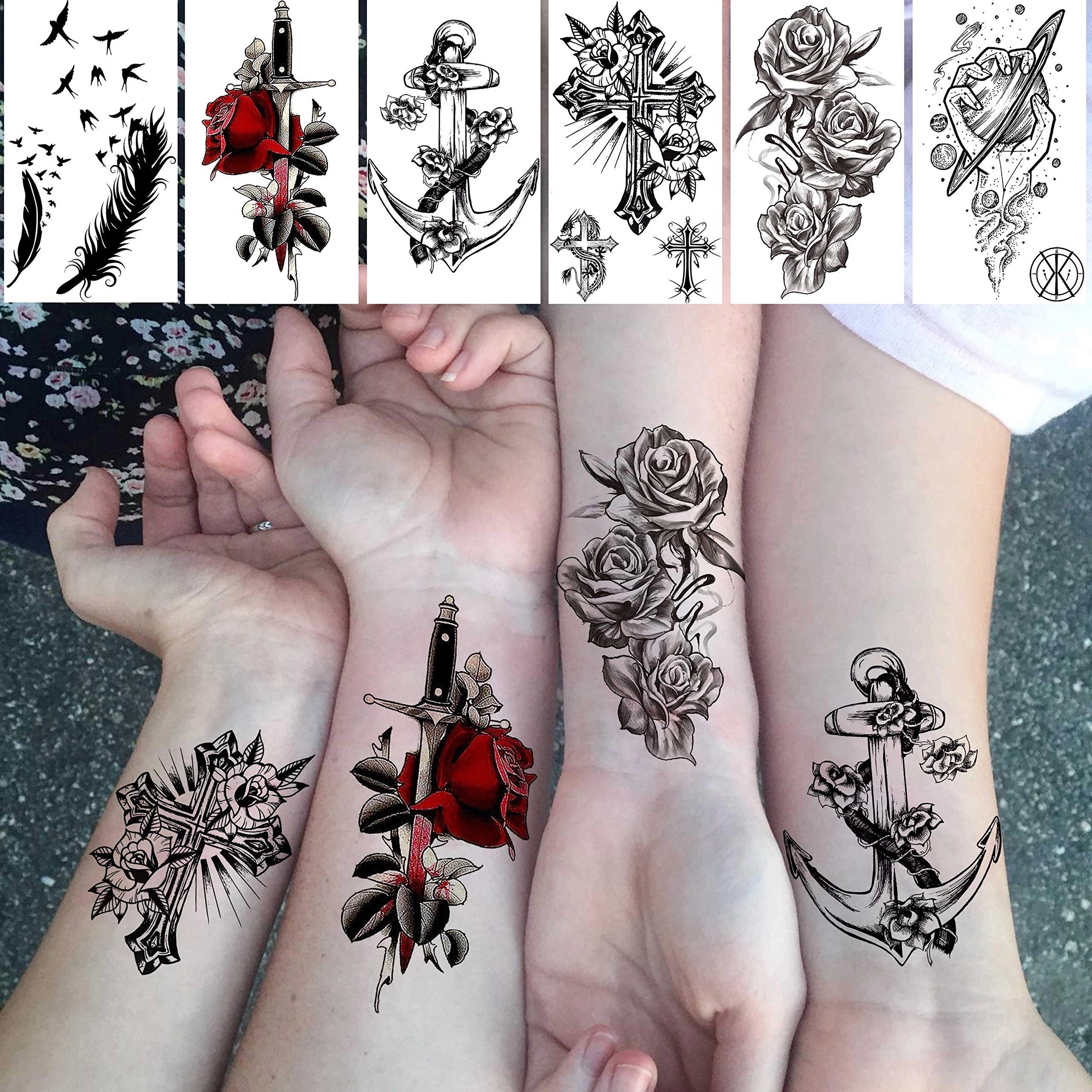 3D Forearm Half Sleeve Temporary Tattoos 2