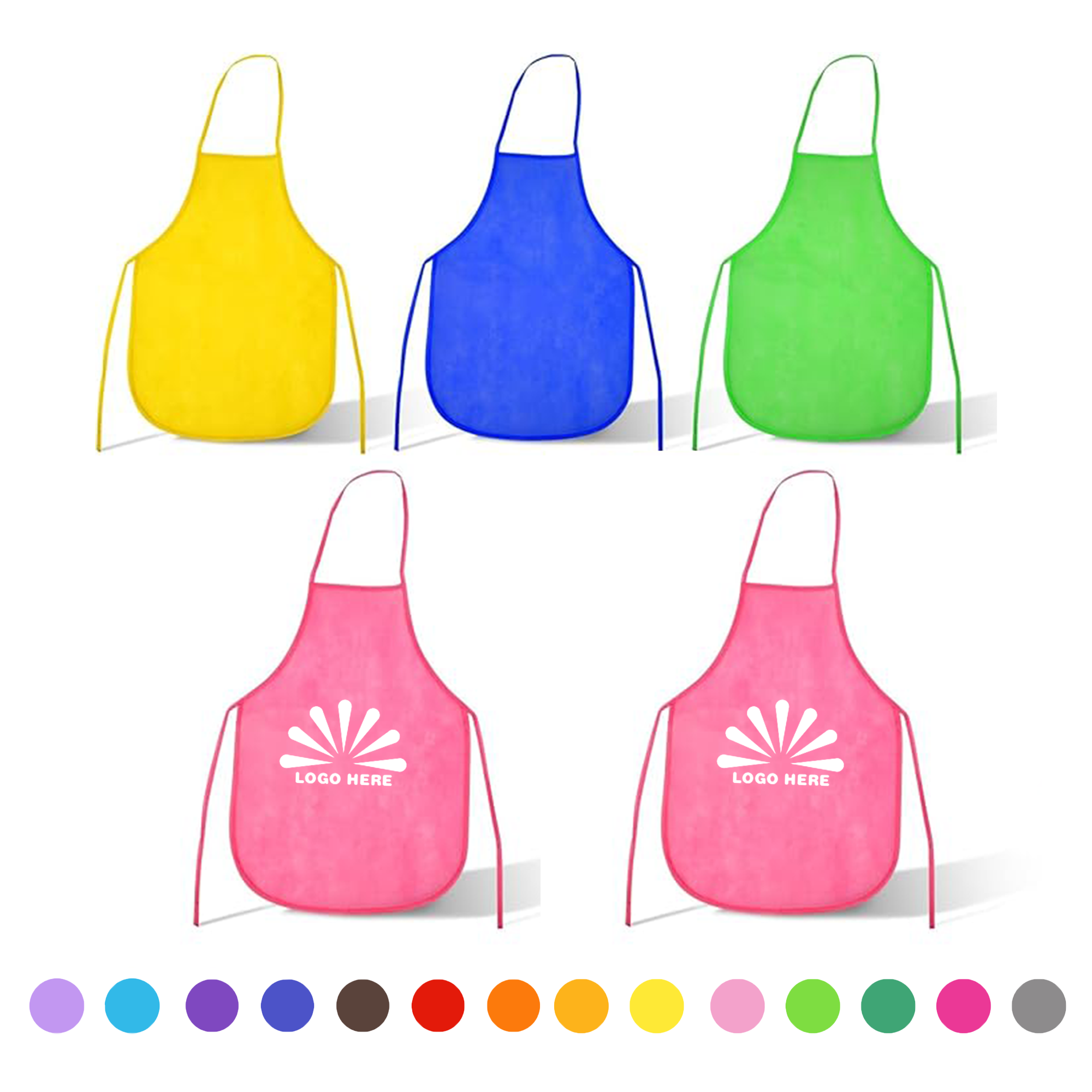 Non Woven Children Fabric Artist Apron MOQ10 2