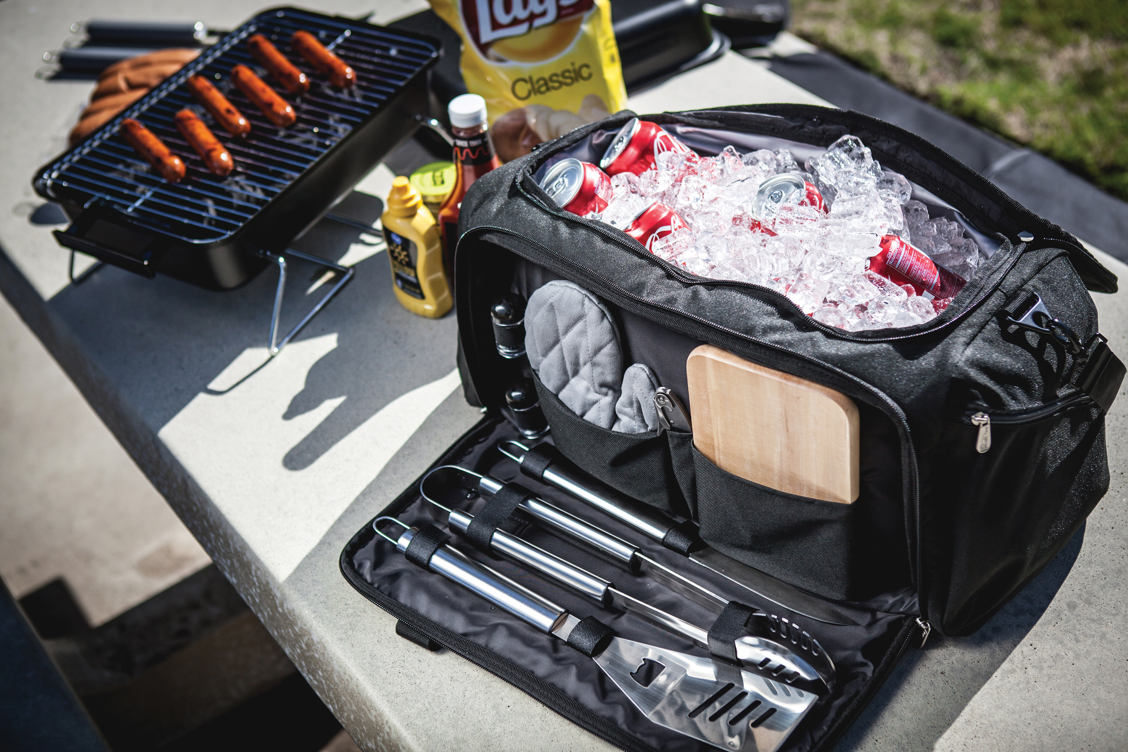 BBQ Kit Grill Set & Cooler 4