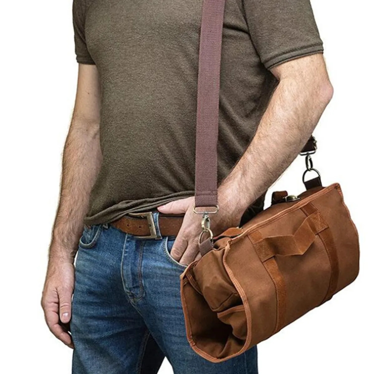Canvas Bartender Tool Roll Up Organizer Travel Bag 2