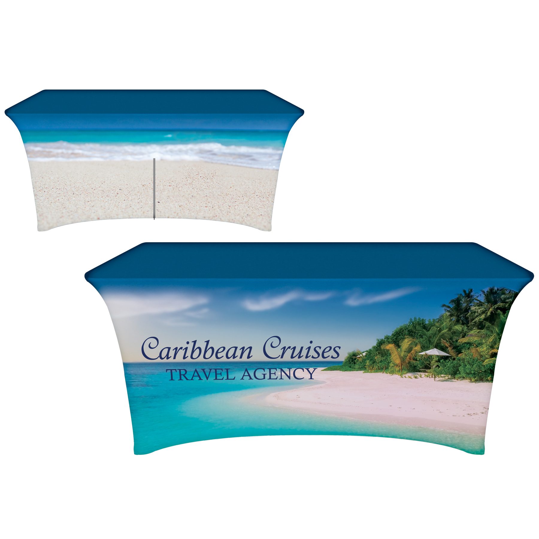 6' Customized Zipper Back Stretch Style Table Cover 8