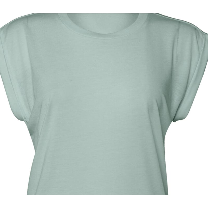 Bella + Canvas Ladies' Flowy Muscle T-Shirt With Rolled Cuff 32
