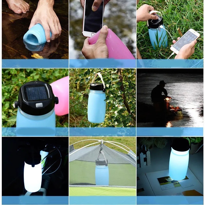 Silicone New Solar Fluorescent Outdoor Charging Kettle 3