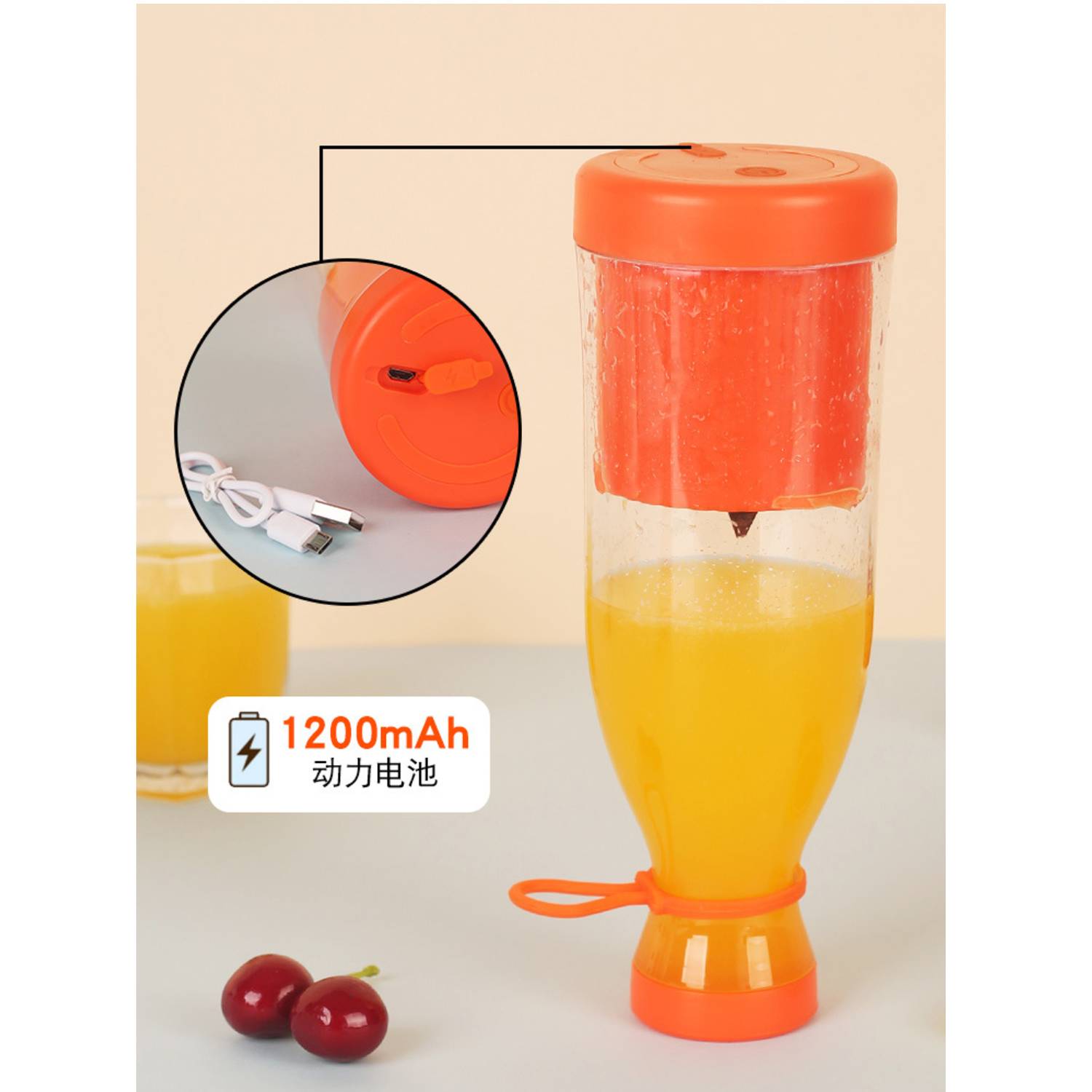 Portable electric mini 6-blade juice cup 2