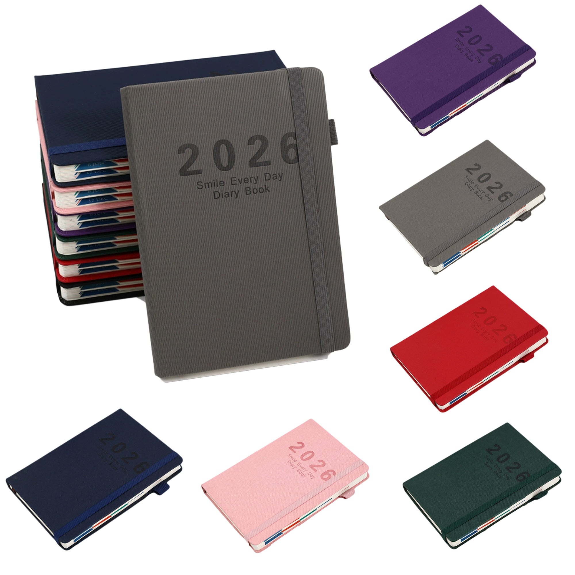 Chic Striped Strap Diary Notebook 1