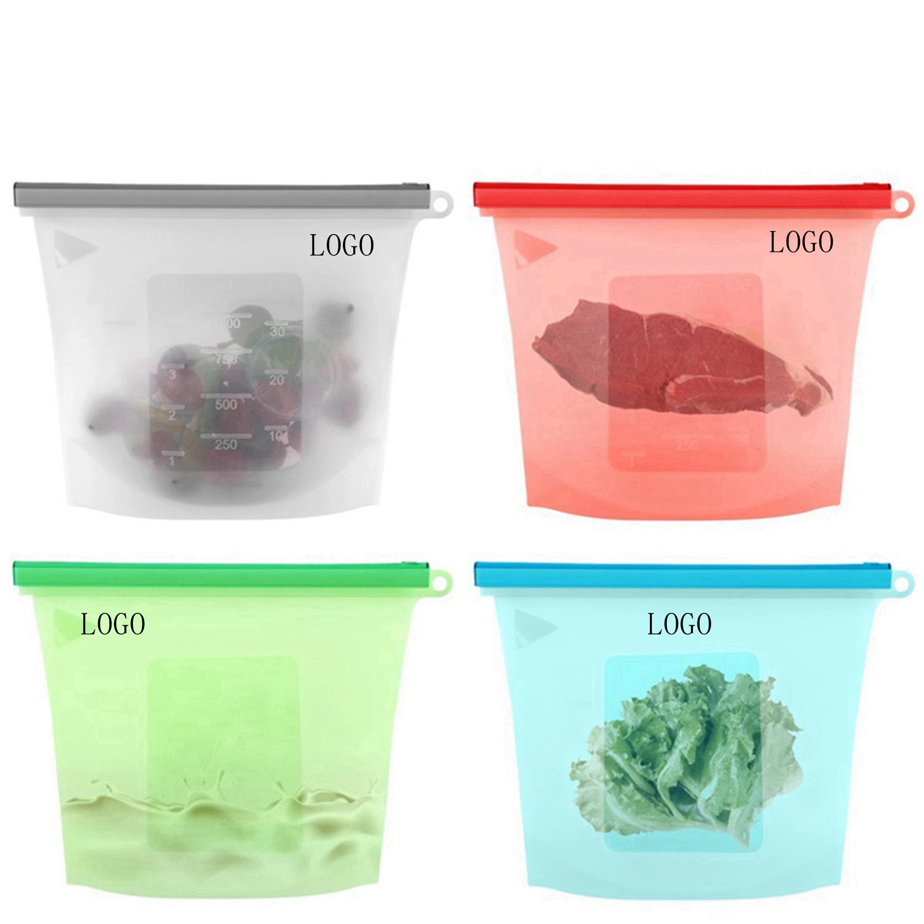 Waterproof Reusable Silicone Food Storage Bag 12