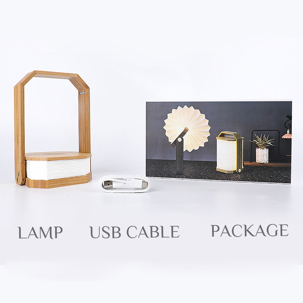 Fashionable And Foldable Paper Lamp With Built In 1200mAh Rechargeable Battery 12