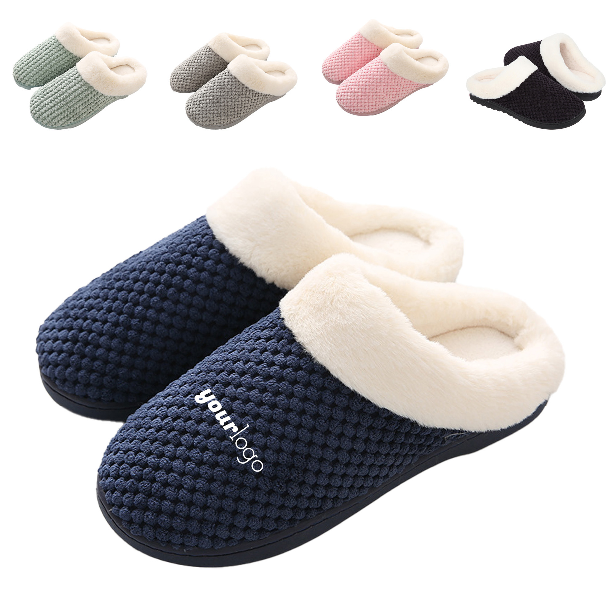 Plush Coral Fleece Home Slippers for Winter Comfort 2