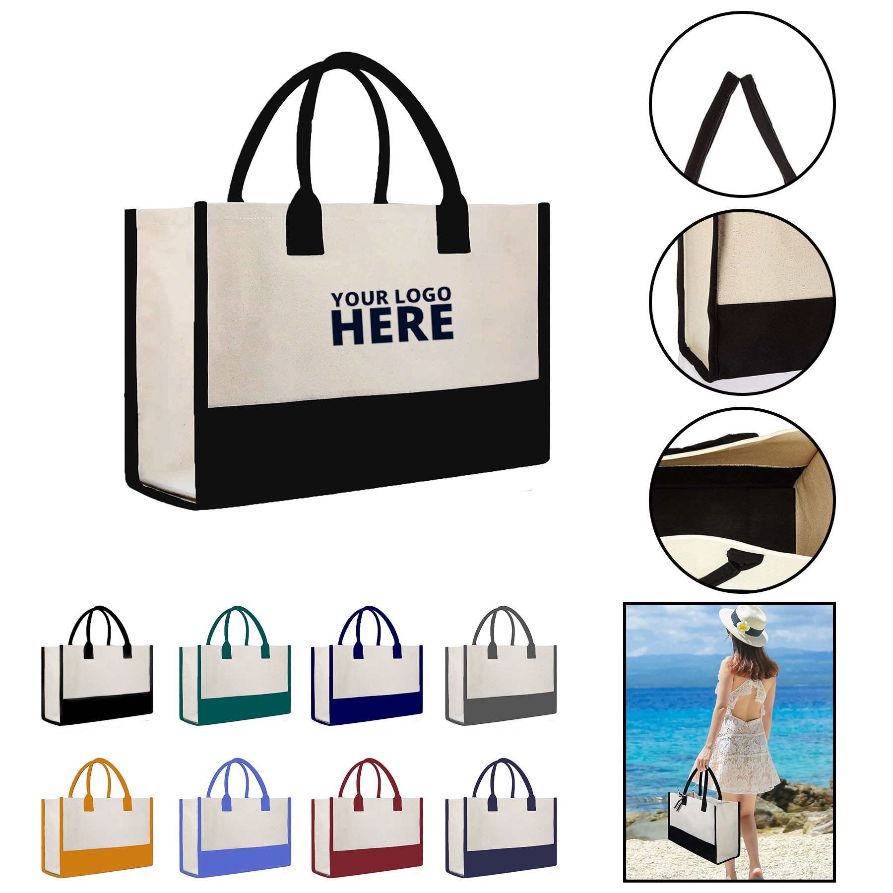 Canvas Beach Tote Bag