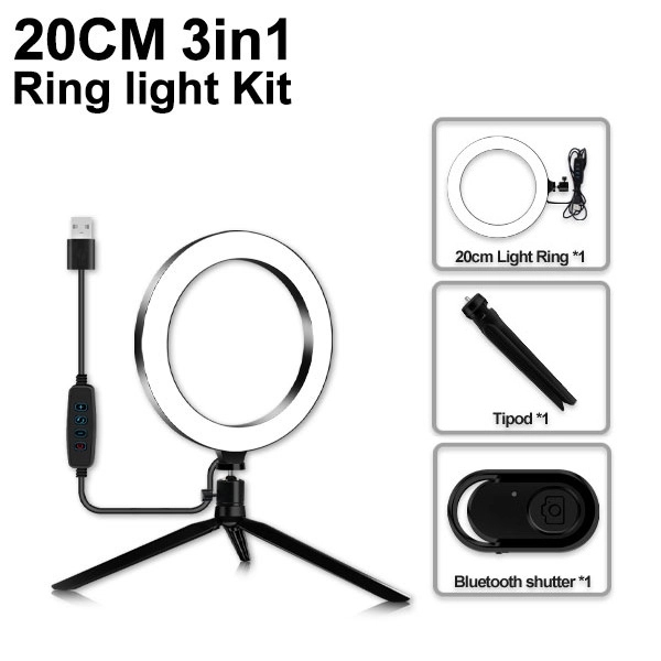 10" LED Ring Light with Tripod Stand & Phone Holder 7