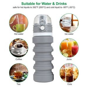 T Shirt Water Bag With Carabiner 500ml 19