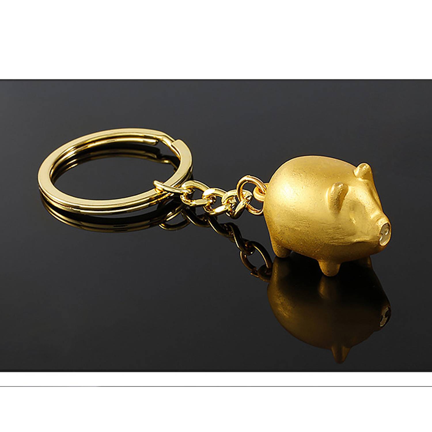 Personalized And Creative Metal Zodiac Piglet Keychain 5