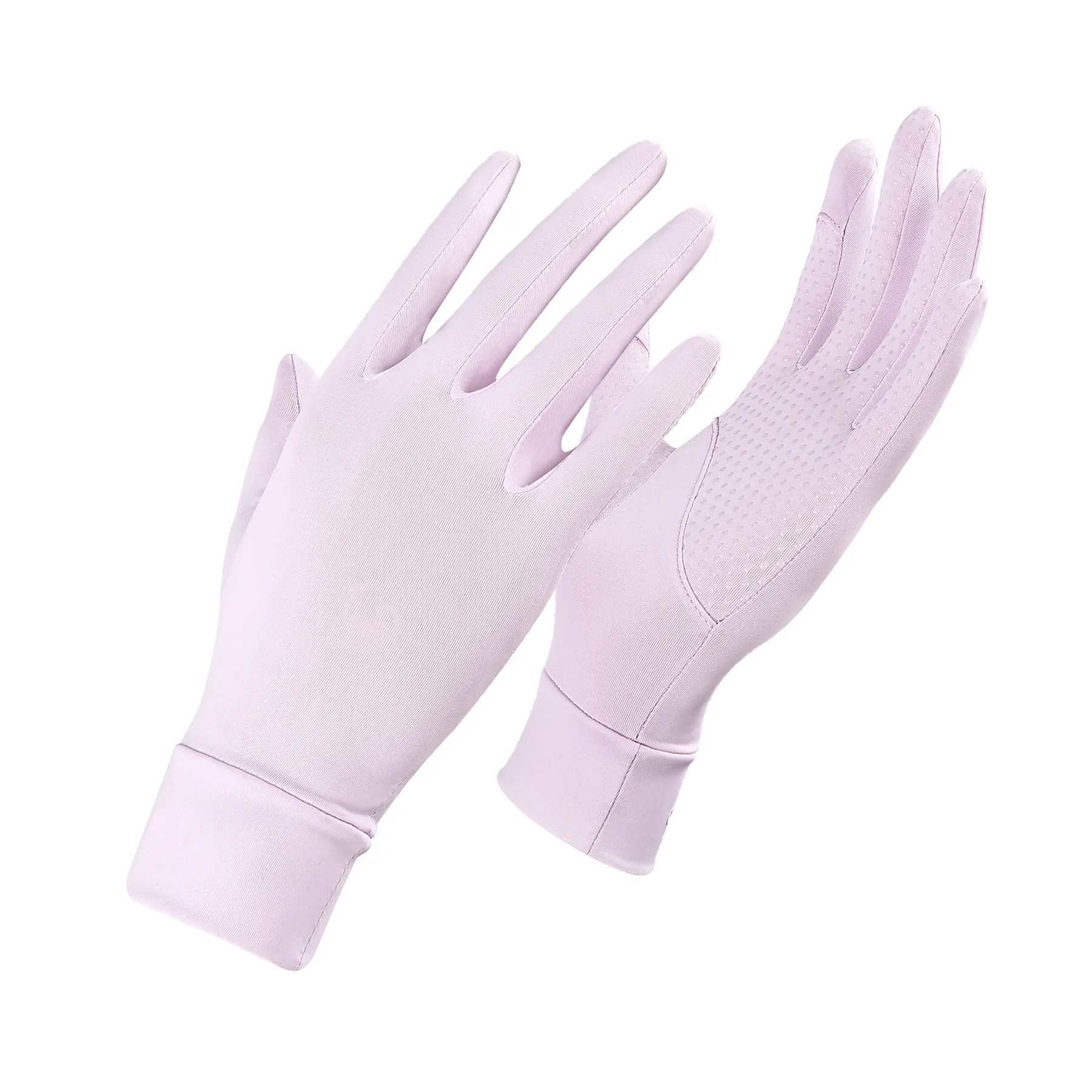 Cotton Summer Outdoor Ice Silk Sunscreen Gloves For Women 6