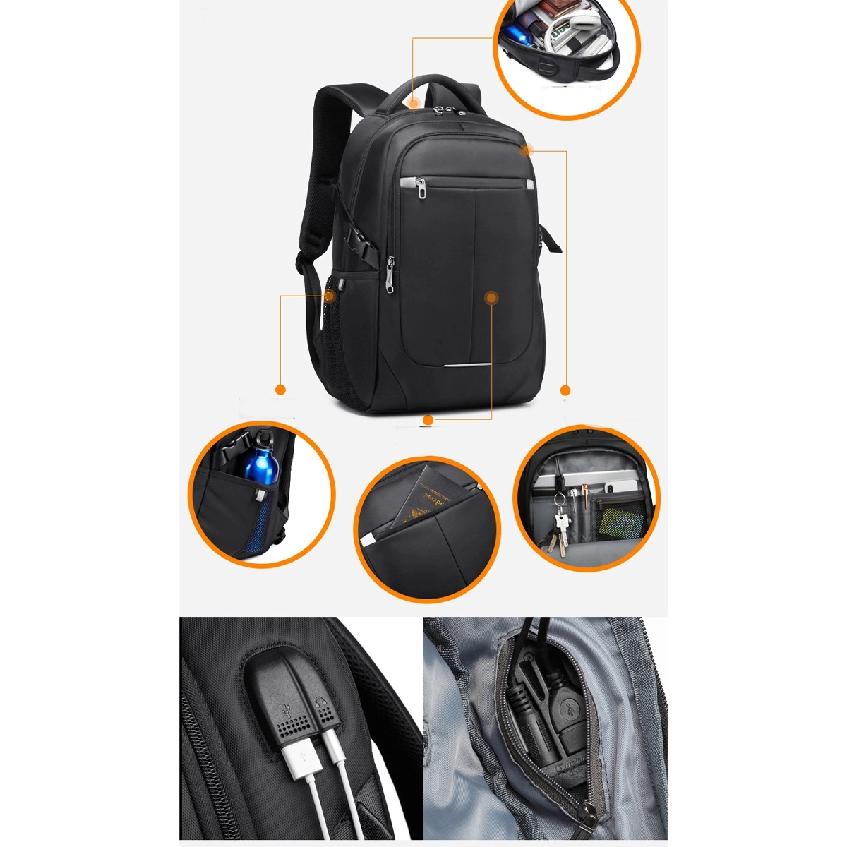 Waterproof Backpack With Usb Charging 4