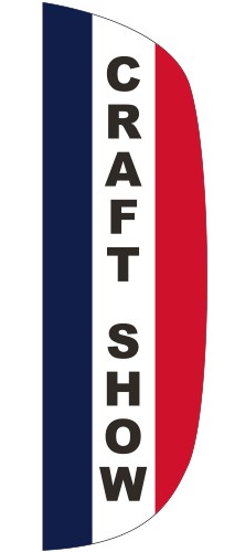 "CRAFT SHOW" 3' x 10' Message Flutter Flag 2