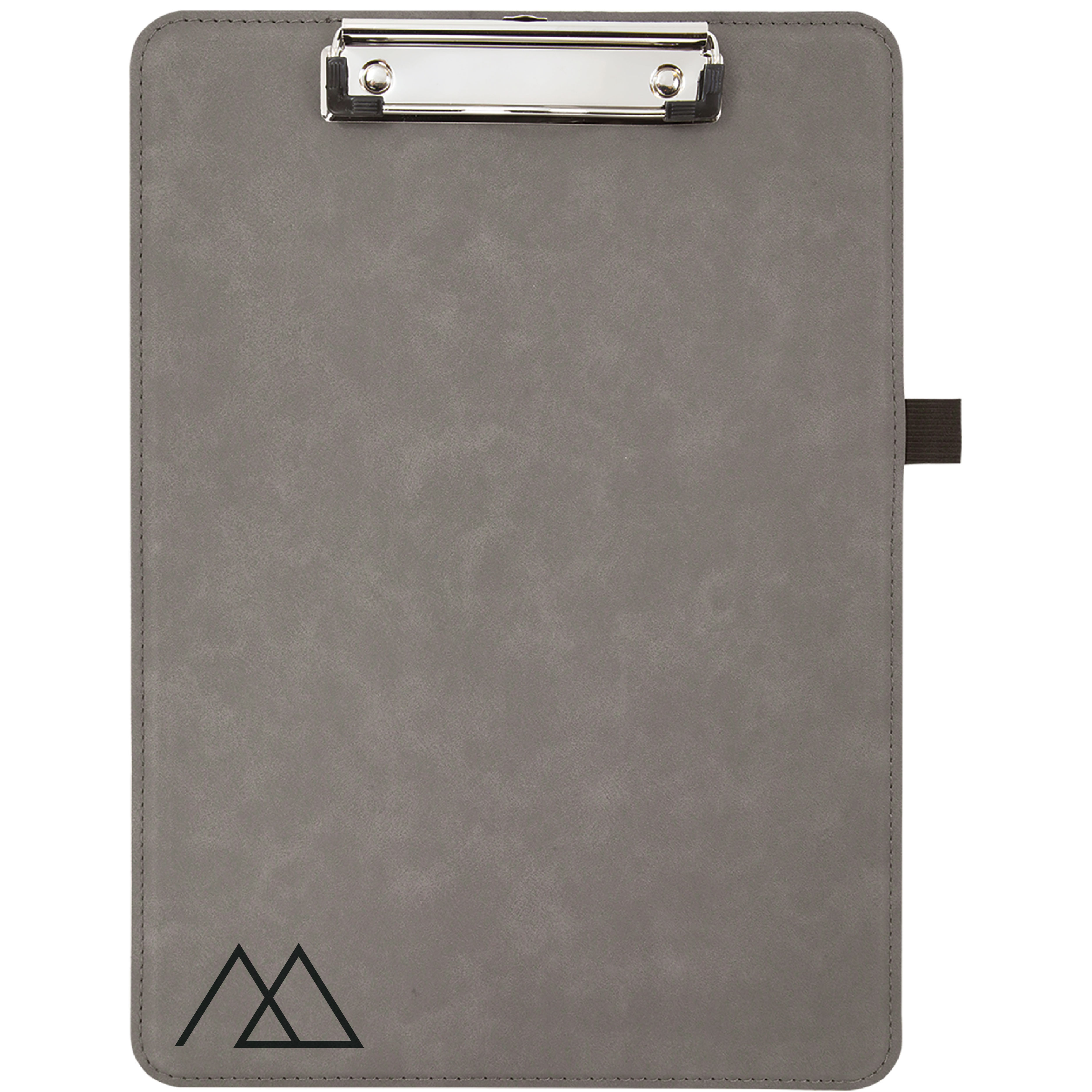9" x 12 1/2" Gray/Black Leatherette Clipboard 7