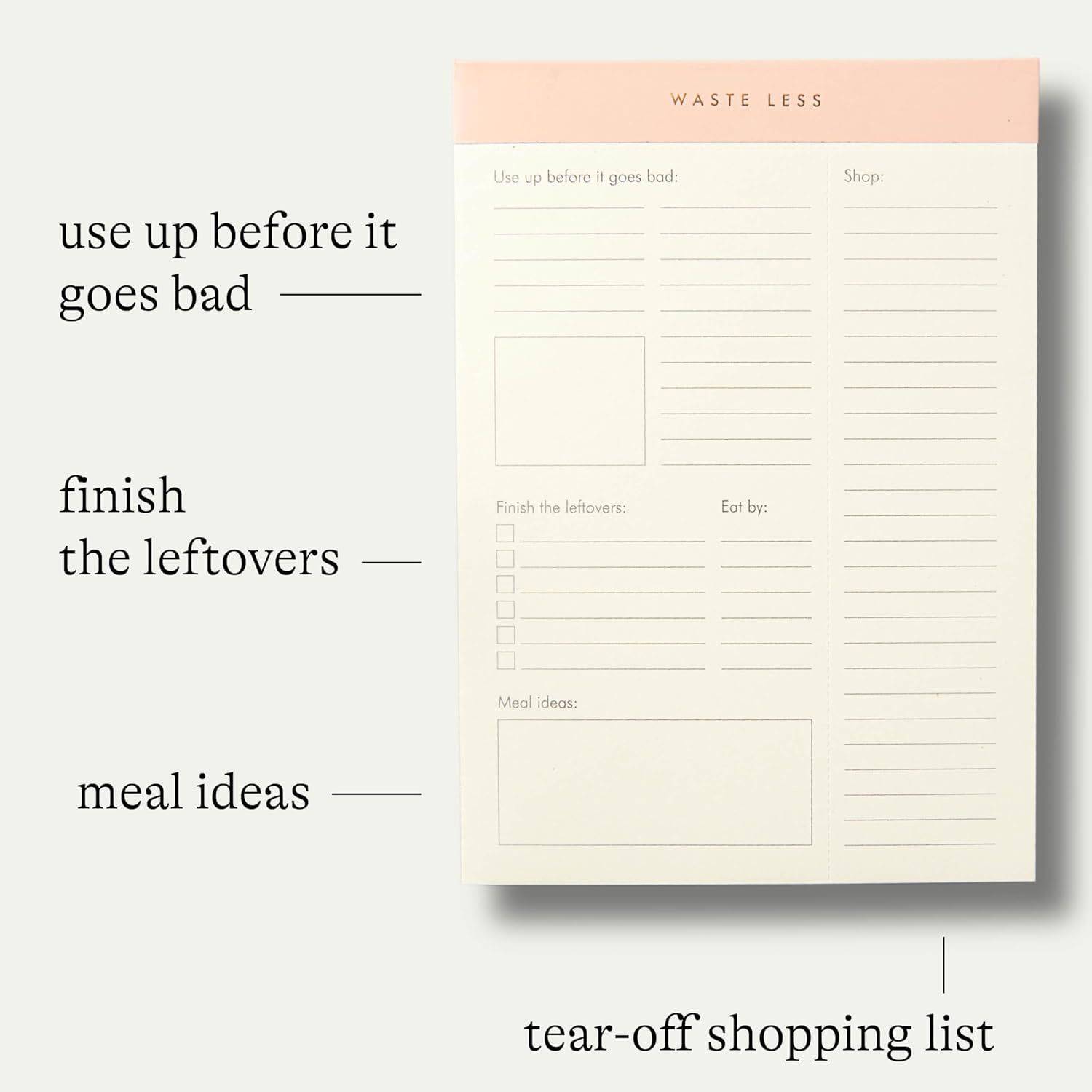 Magnetic Meal Planner Grocery List Notepad for Fridge 2