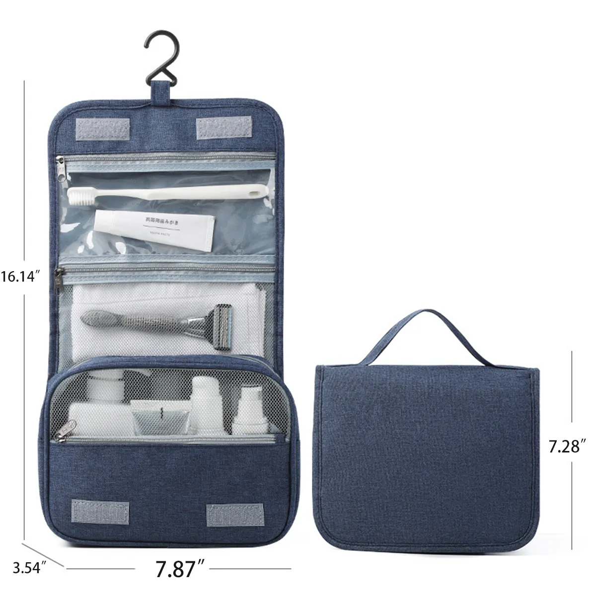 Big Capacity Dry-wet Zipper Carrier Organizer Toiletry Bag 4