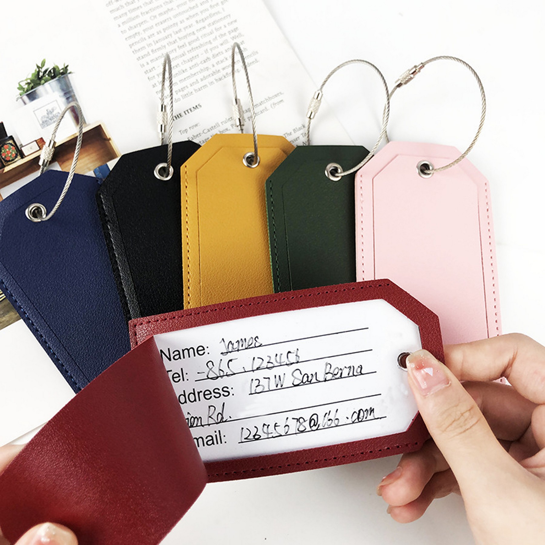 Pu Leather Luggage Tag 3