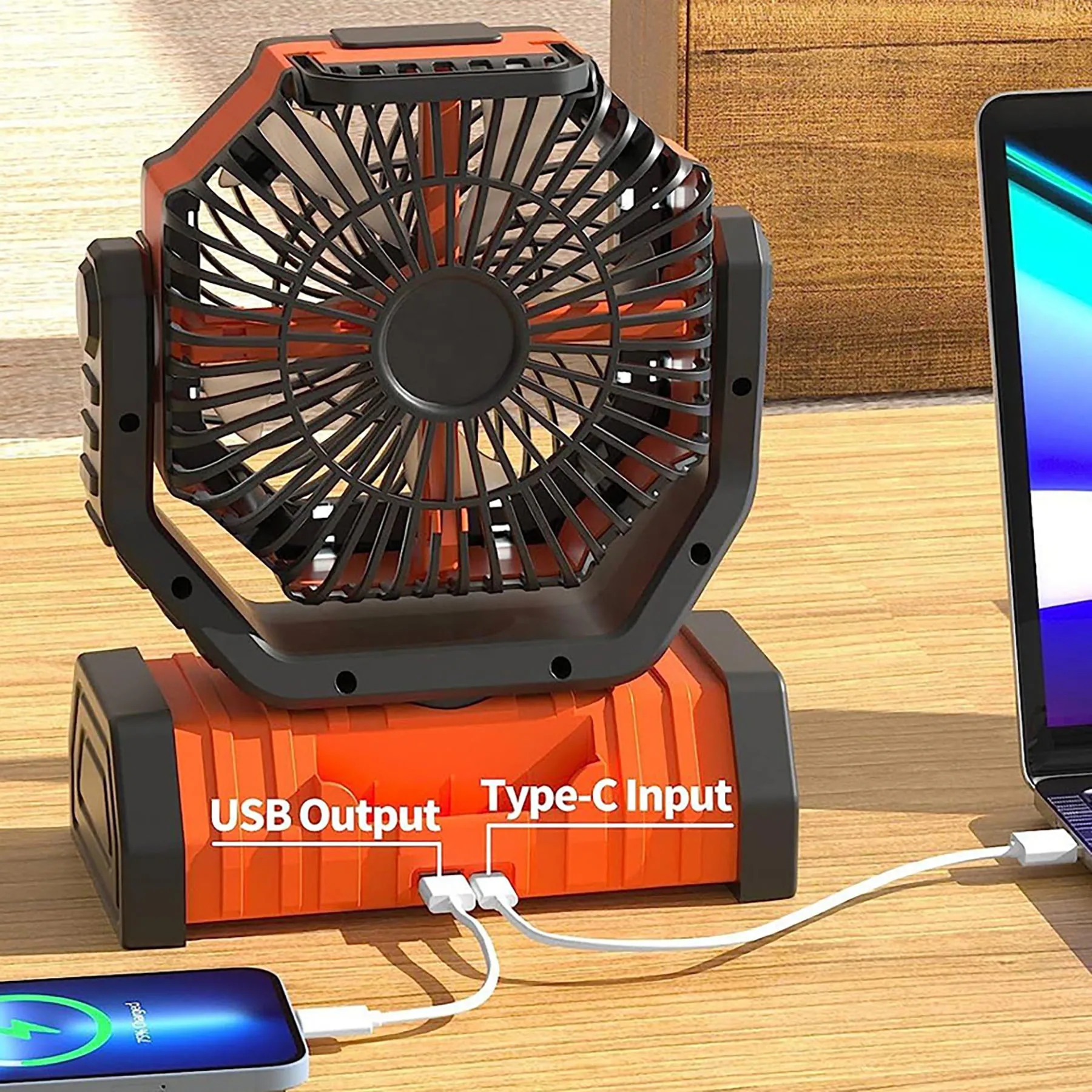 Rechargeable Led Camping Fan 4