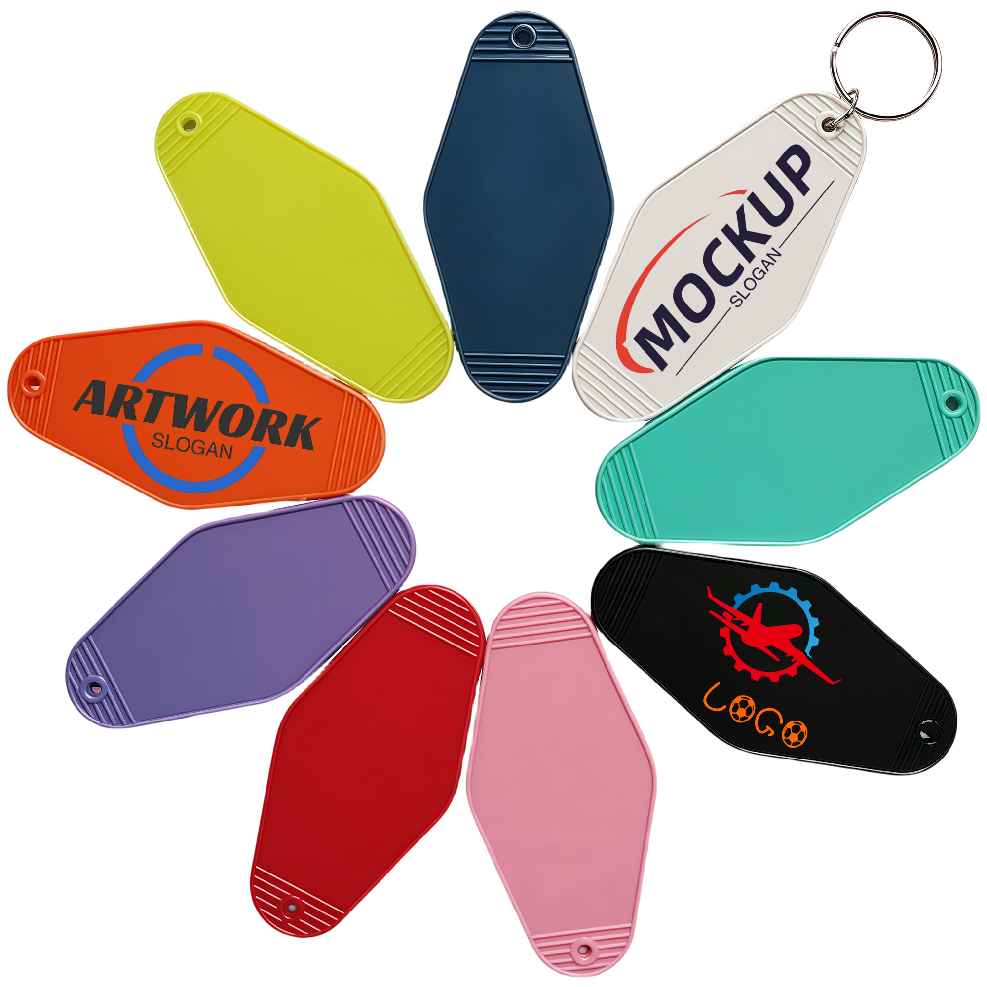 DIY Key Label Rhombus Luggage Tag 4