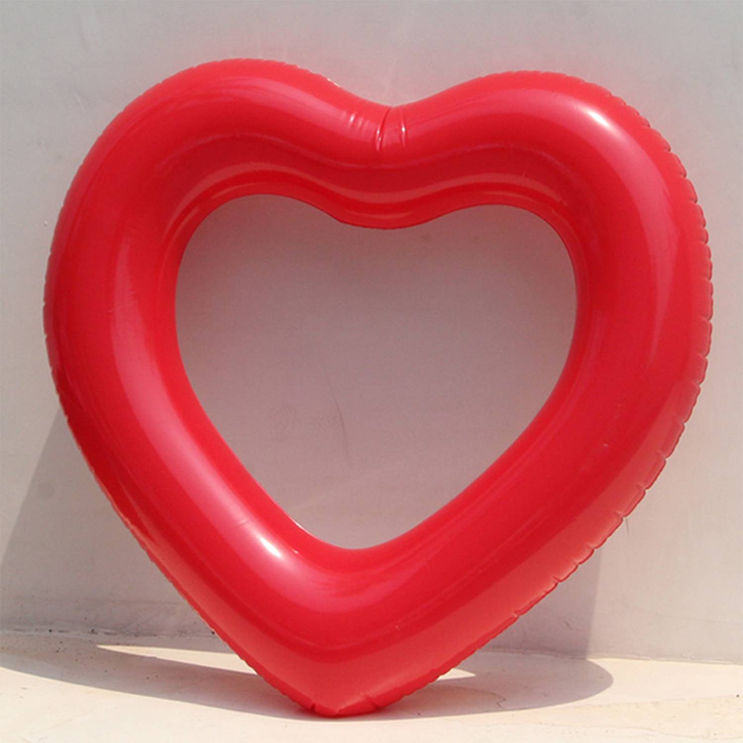 Thickened PVC Adult Heart-Shaped Inflatable Swimming Ring 6