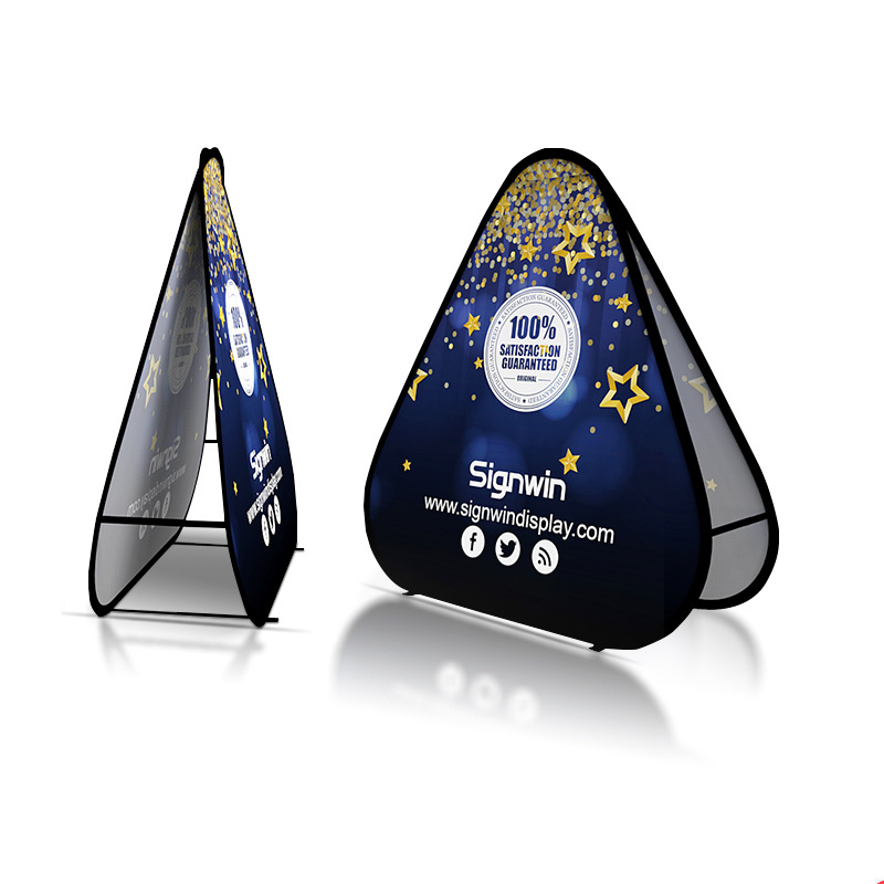 Triangle Pop Screen a-Frame Double Banner 1