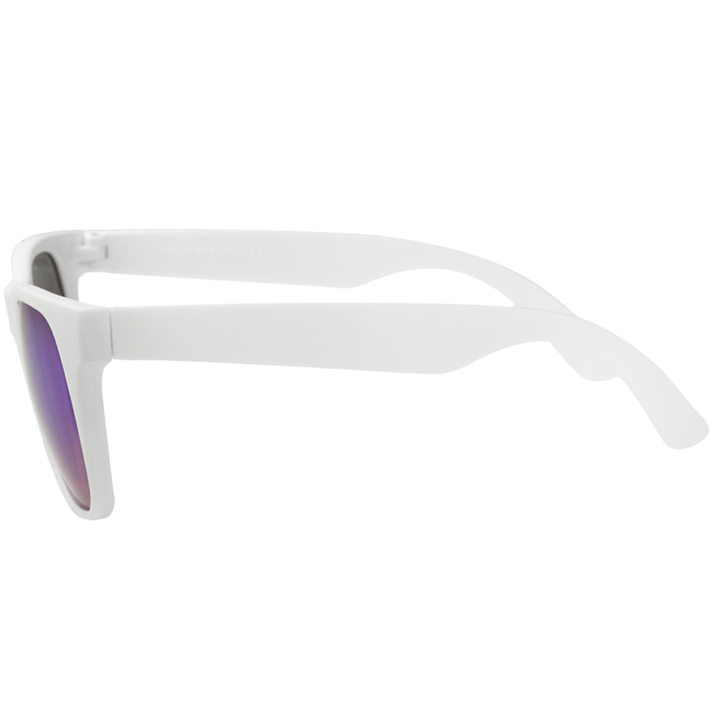 Color Lens Sunglasses with White Frame 3