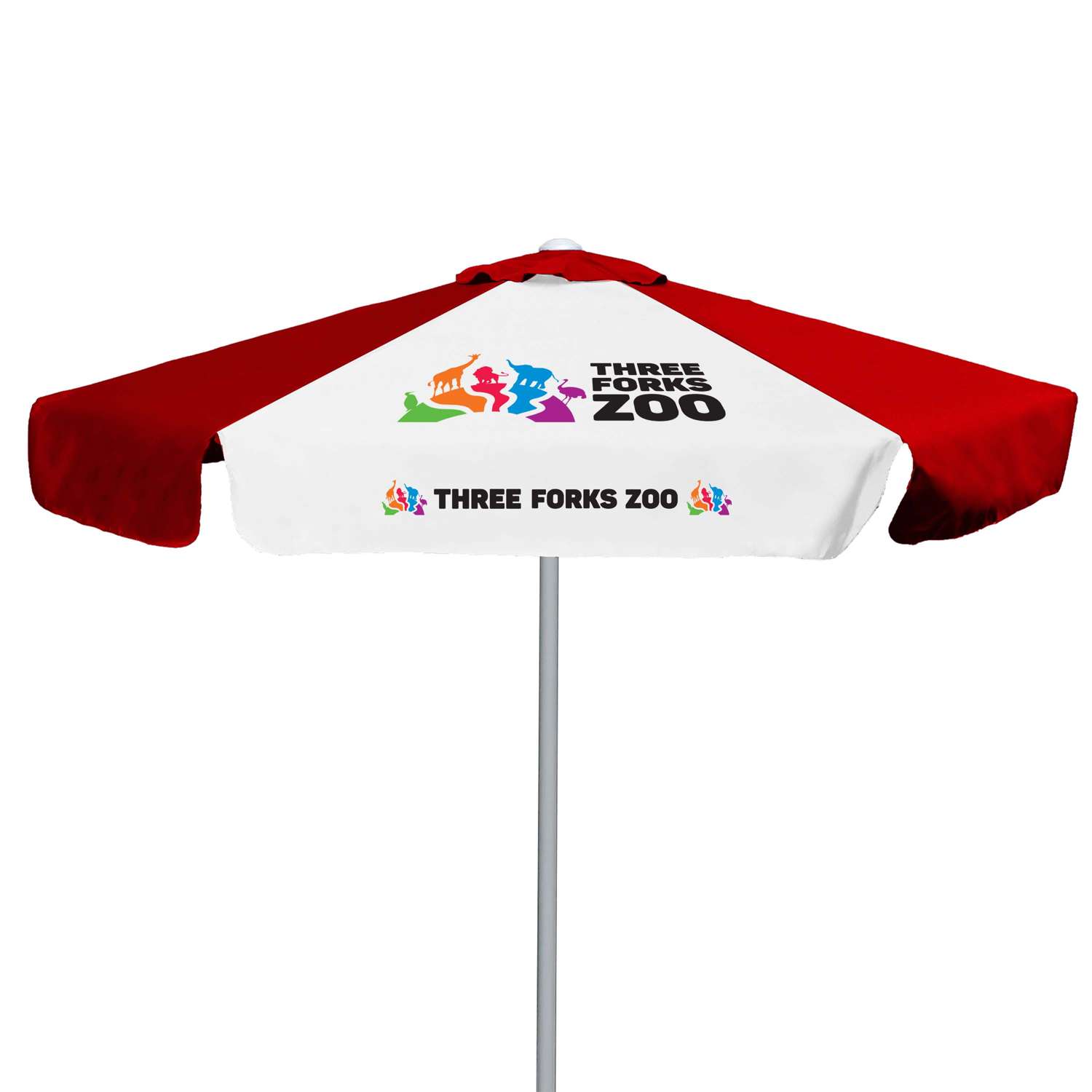 7' E-Z Glide Market Umbrella Kit With Valance (2 Imprints)