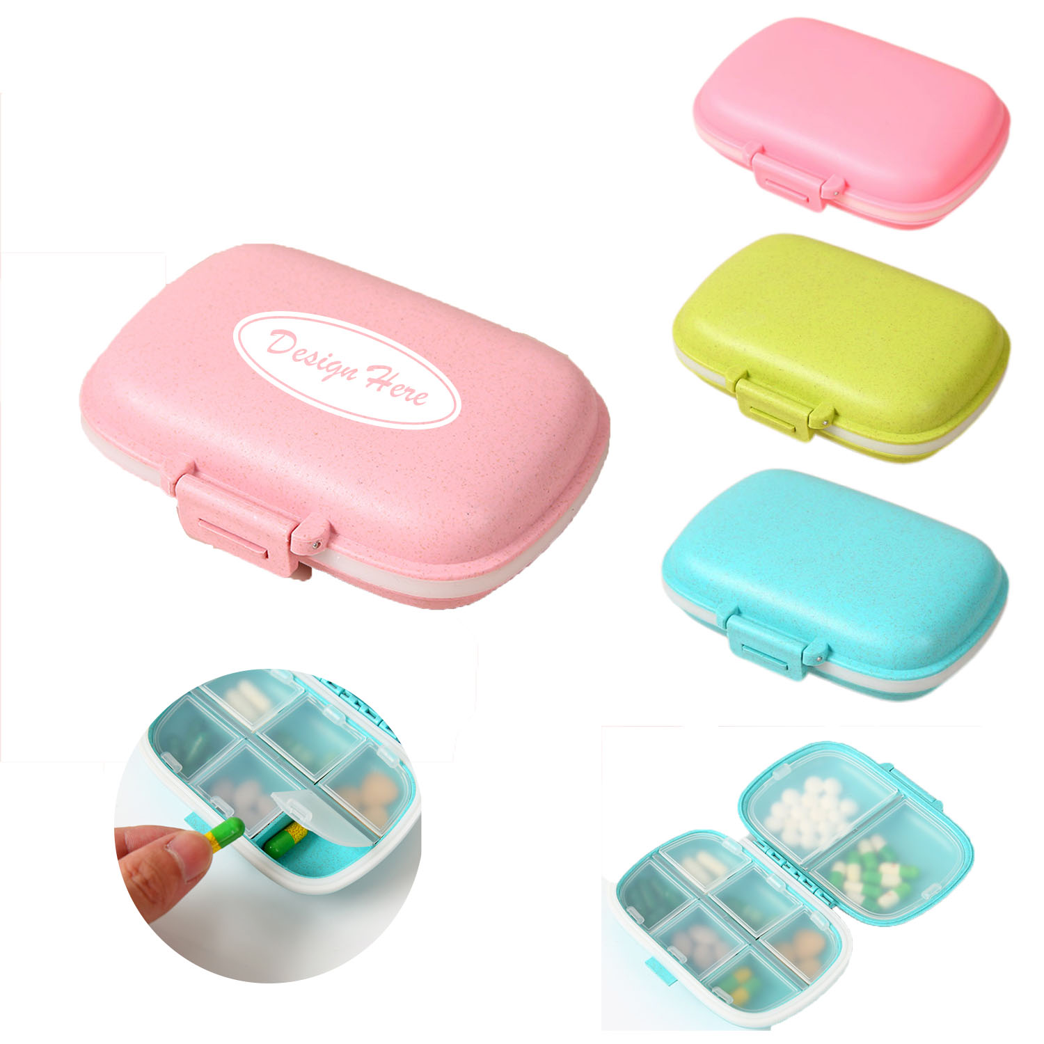 Sealed 8-Compartment Double-Layer Pill Box, Moisture-Proof Design 2