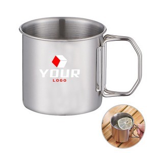 High Grade 500ml Foldable Handle Stainless Steel Cup 5