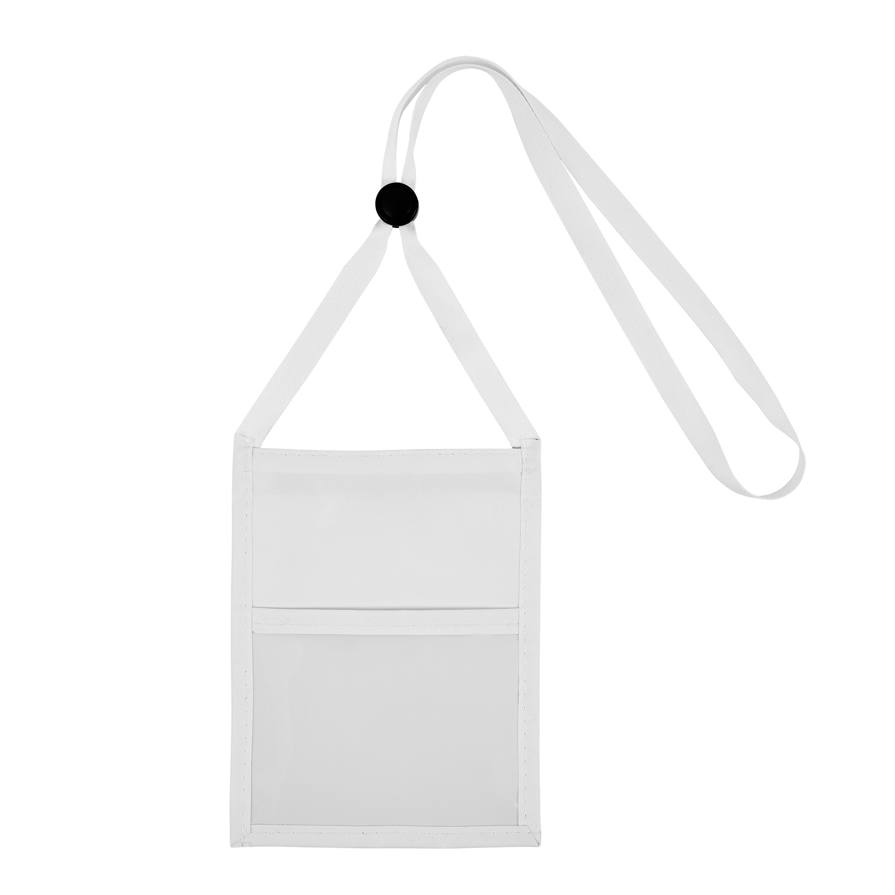 Premium Double Window Pouch Wallet With Lanyard W/Back Zipper And Phone Holder 14