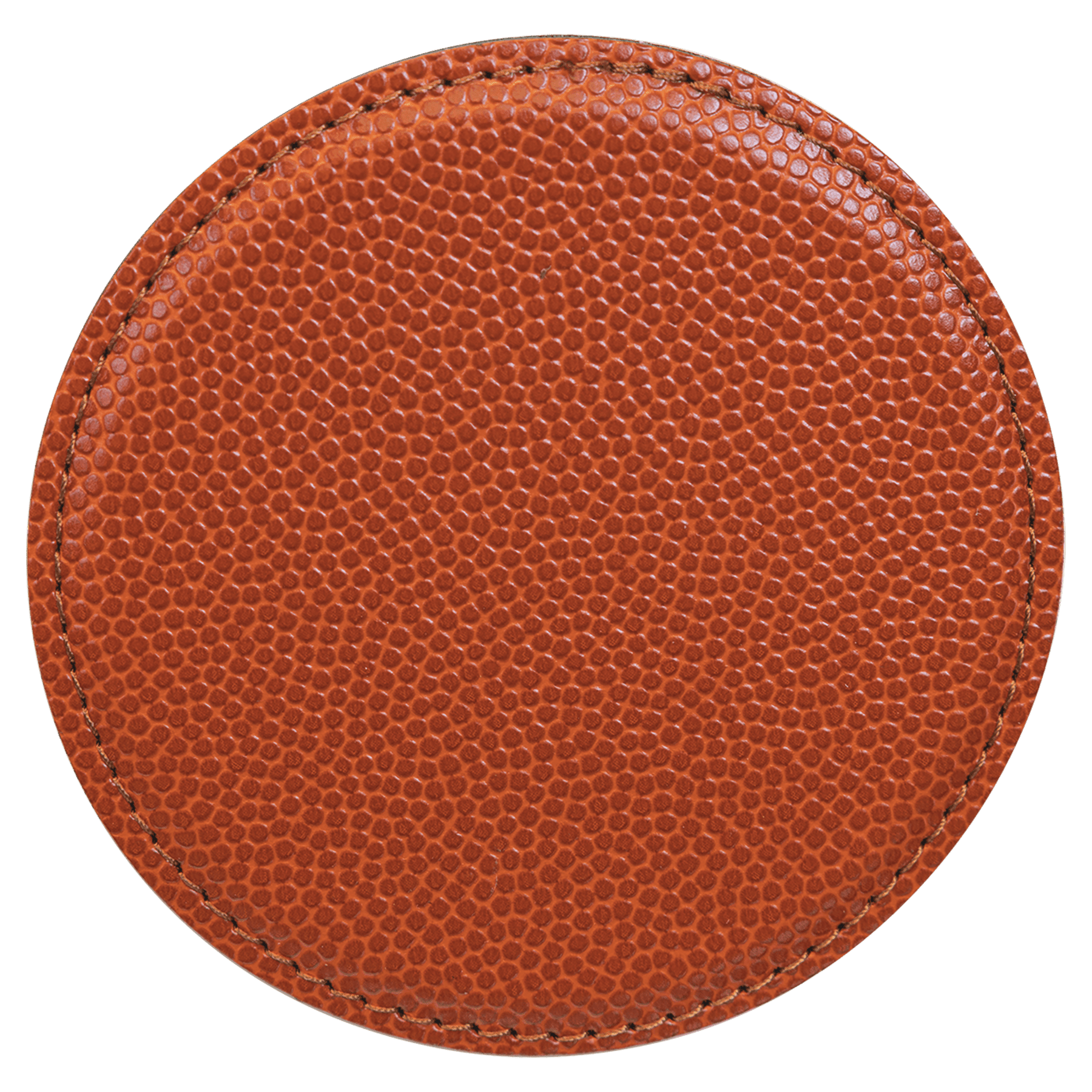 4" Round Basketball Leatherette Coaster 3