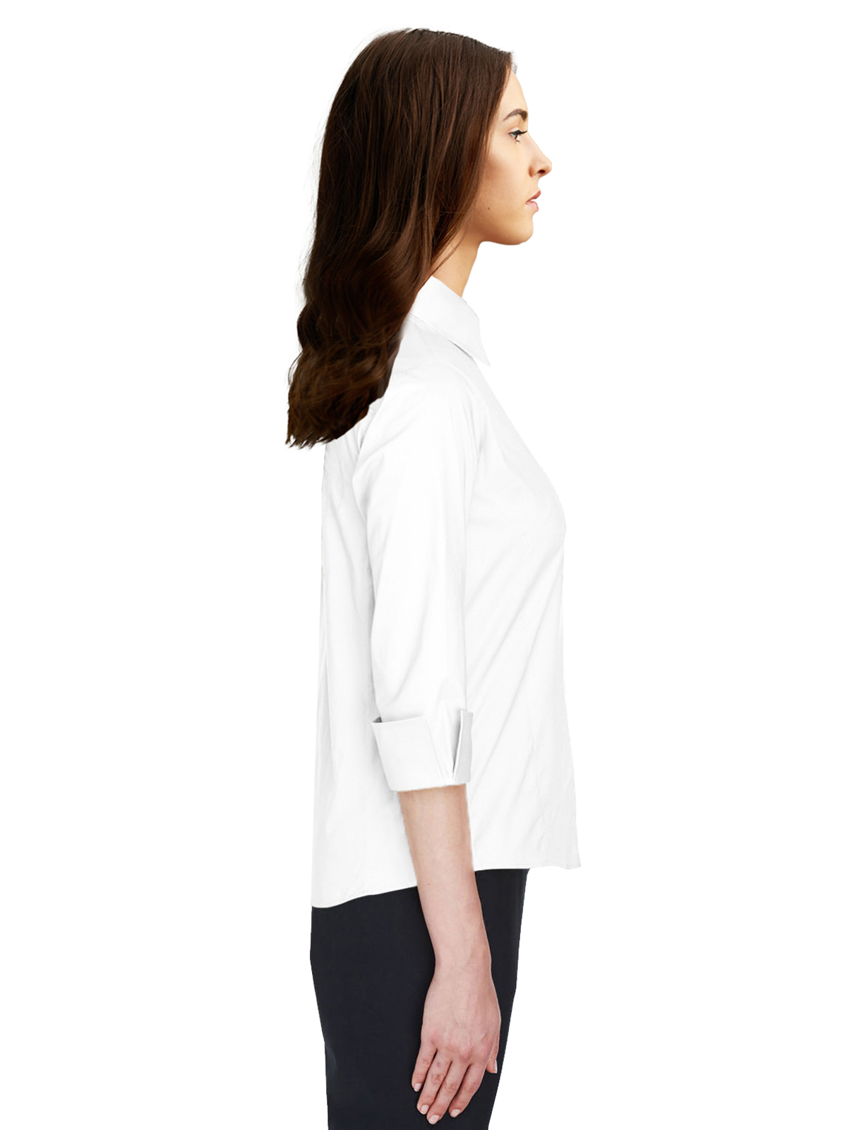 Blue Generation - Women's Pocketless 3/4-Sleeve Poplin Shirt 34